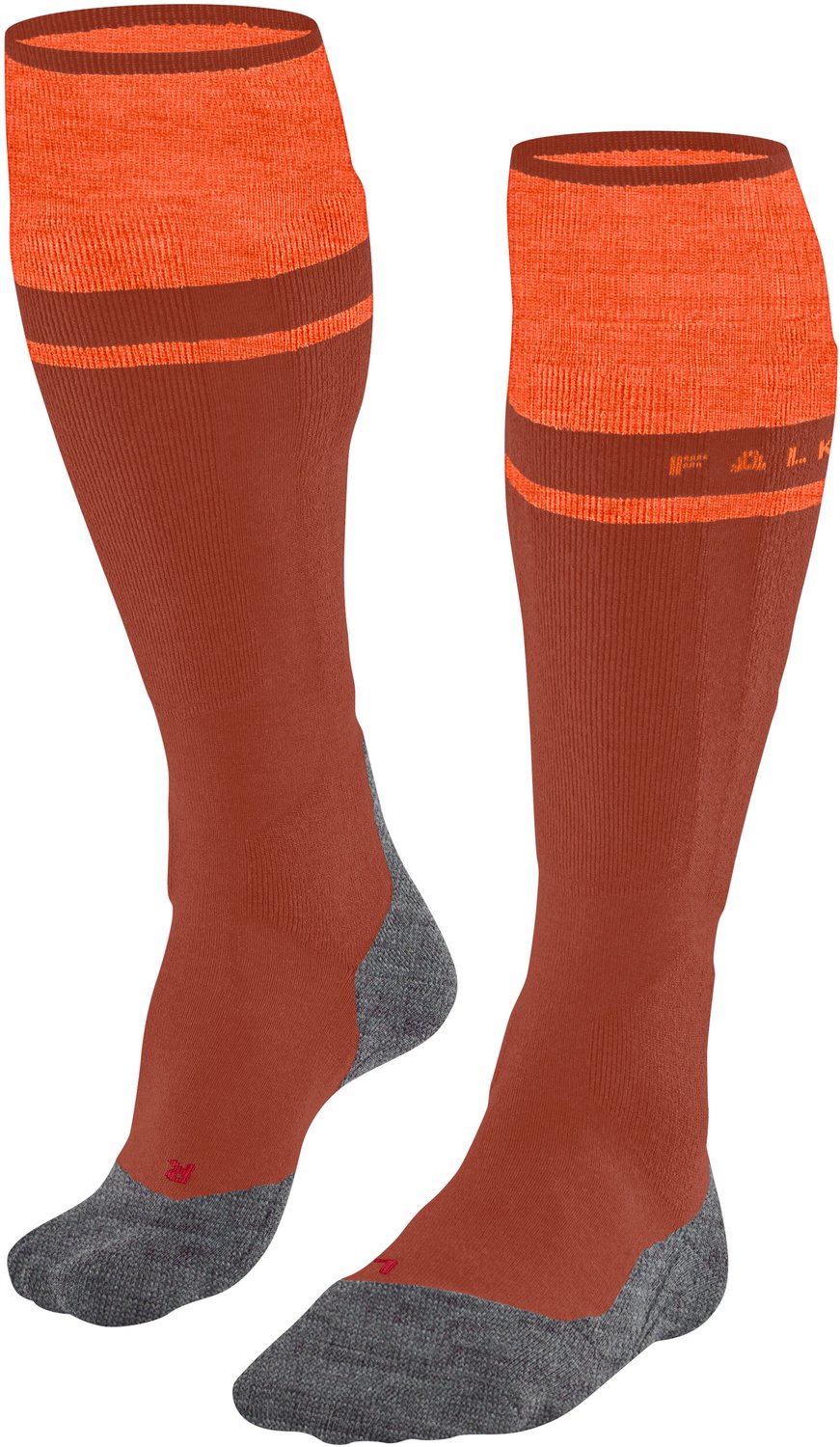 FALKE SK2 Trend warm dik wol functioneel materiaal skisokken heren Rood