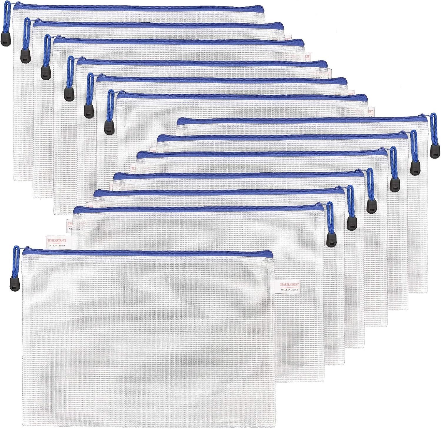 Transparante A4 Documententas met Rits van PVC voor Kantoor, Reizen en Accessoires