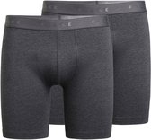 FALKE Daily Comfort Long Leg 2-Pack huidvriendelijk elastisch katoen broek van onderlaag heren grijs - maat L