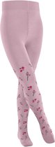 FALKE Little Flowers dun gedessineerd katoen panty kinderen roze - maat 122-128