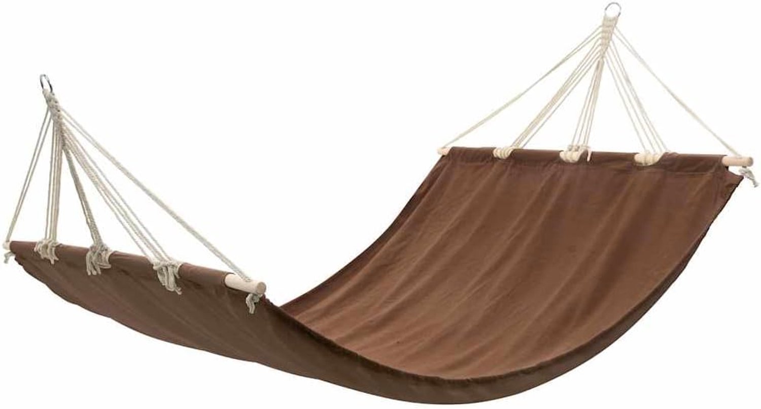 Hangmat met frame, ligoppervlak 210 x 150 cm, bruin