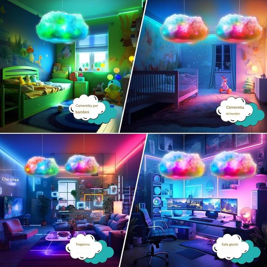 Wolken LED Plafondlamp DIY Lamp Sfeerdecoratie — afbeelding 5