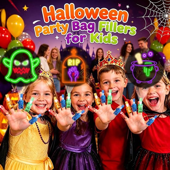 36 Stuks Halloween LED Vingerlampjes, Projector Speelgoed Kind — afbeelding 4