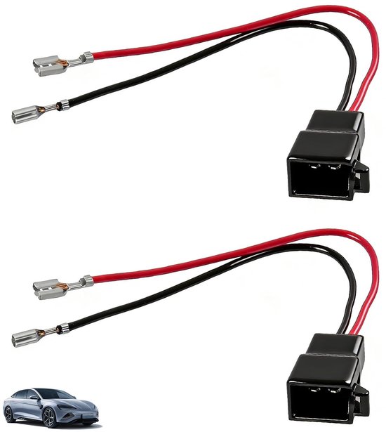 2 stuks luidsprekeradapter, luidsprekerkabelboom adapter DIN-aansluiting voor VW Opel Renault Nissan Dacia Fiat Ford Skoda Seat Peugeot Citroën autoradio boxen adapterkabel deurluidspreker plug & play — afbeelding 4