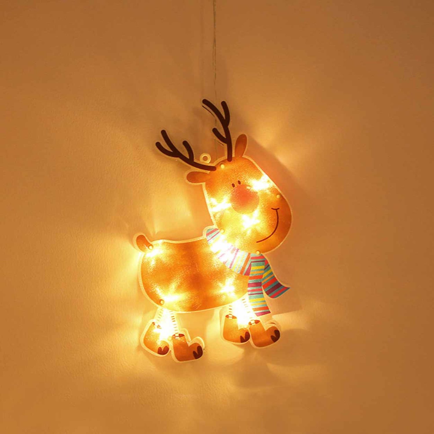 Meedeer LED kerstverlichting(3 led-zuignappen set)-Verlichte kerstfiguren-Voor ramen/opgehangen-Kerst decoratie verlichting-Kerst Raamverlichting(Herten/Sneeuwpoppen/Kerstman) – foto 4