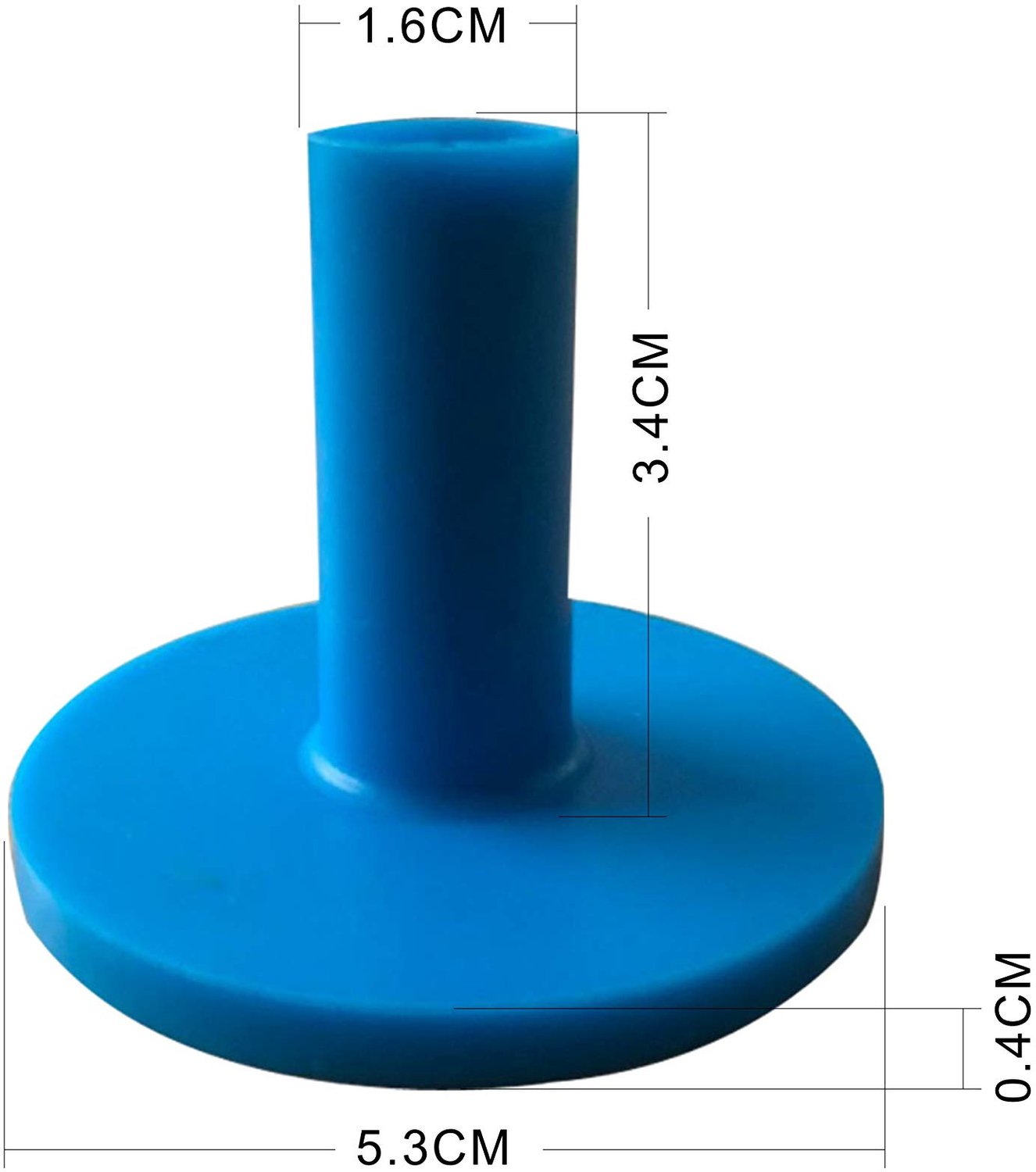 KOFULL rubberen golf tees houder voor oefening & driving range matten, pakket van 5 (blauw)