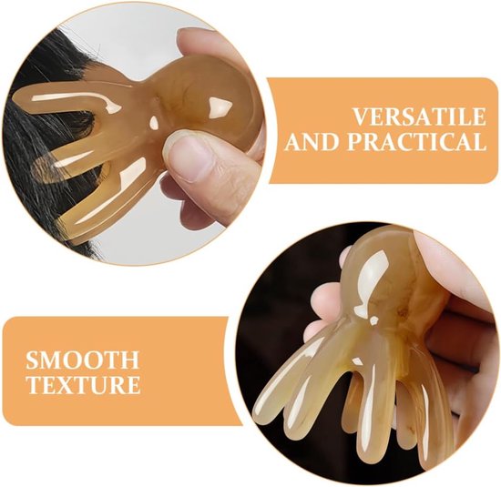 5 Stuks Octopus Hoofdmassage Kam Puntmassage Kam Gua Sha Tool Spa Handmassage Tool Voor Zus En Geliefde — afbeelding 5