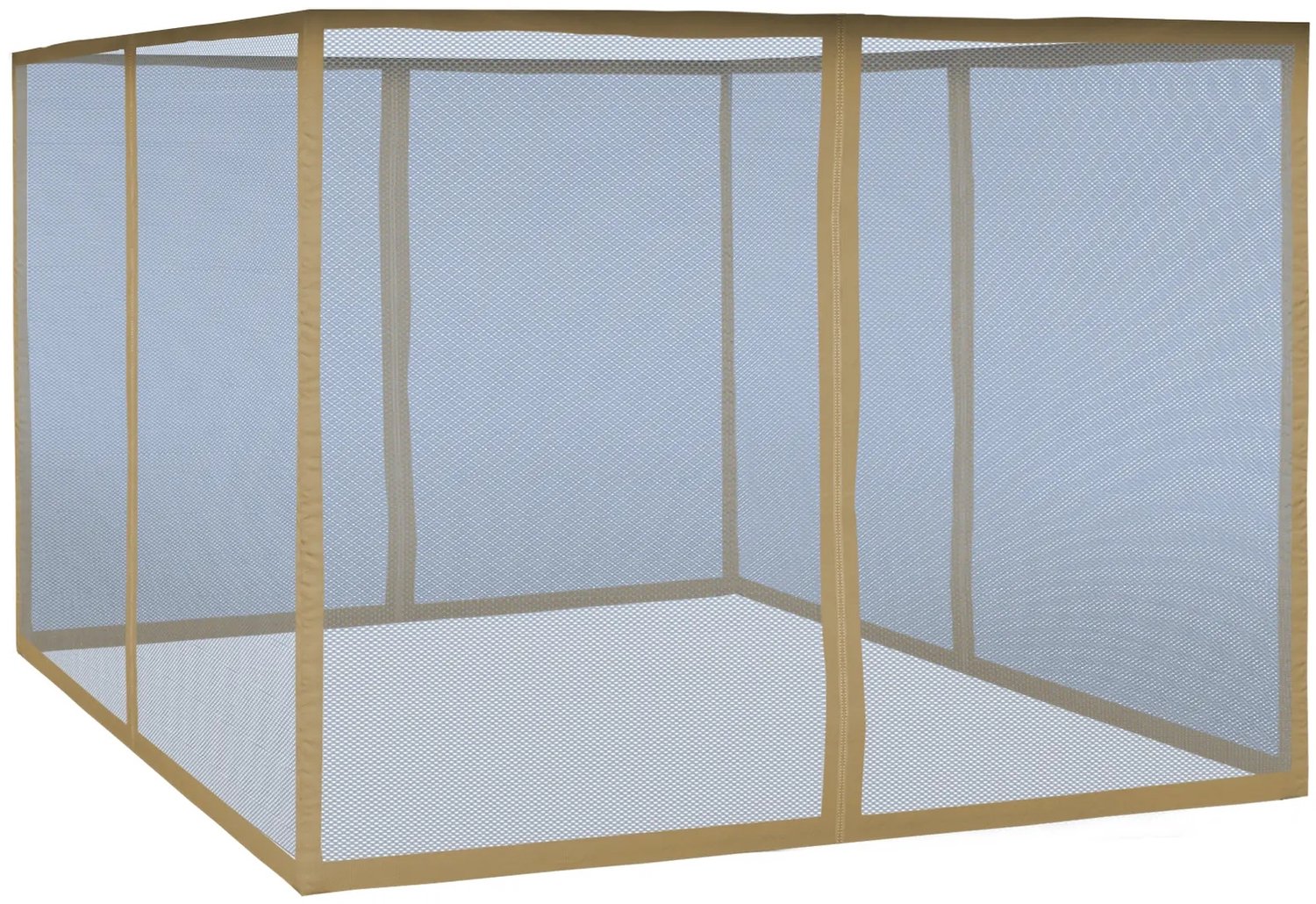 4 Beige Muskietennet Wanden voor Luxe Paviljoen 4x3m