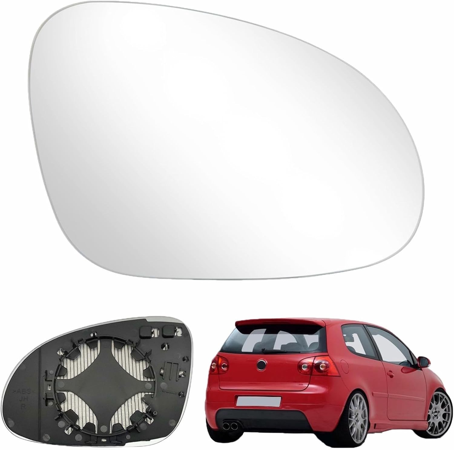 Vervangende Spiegelglas voor Buiten Spiegel Rechts voor Volkswagen Passat B6, Jetta V en Golf MK5, Verstelbare Achteruitkijkspiegel voor Veiligheid en Zichtbaarheid