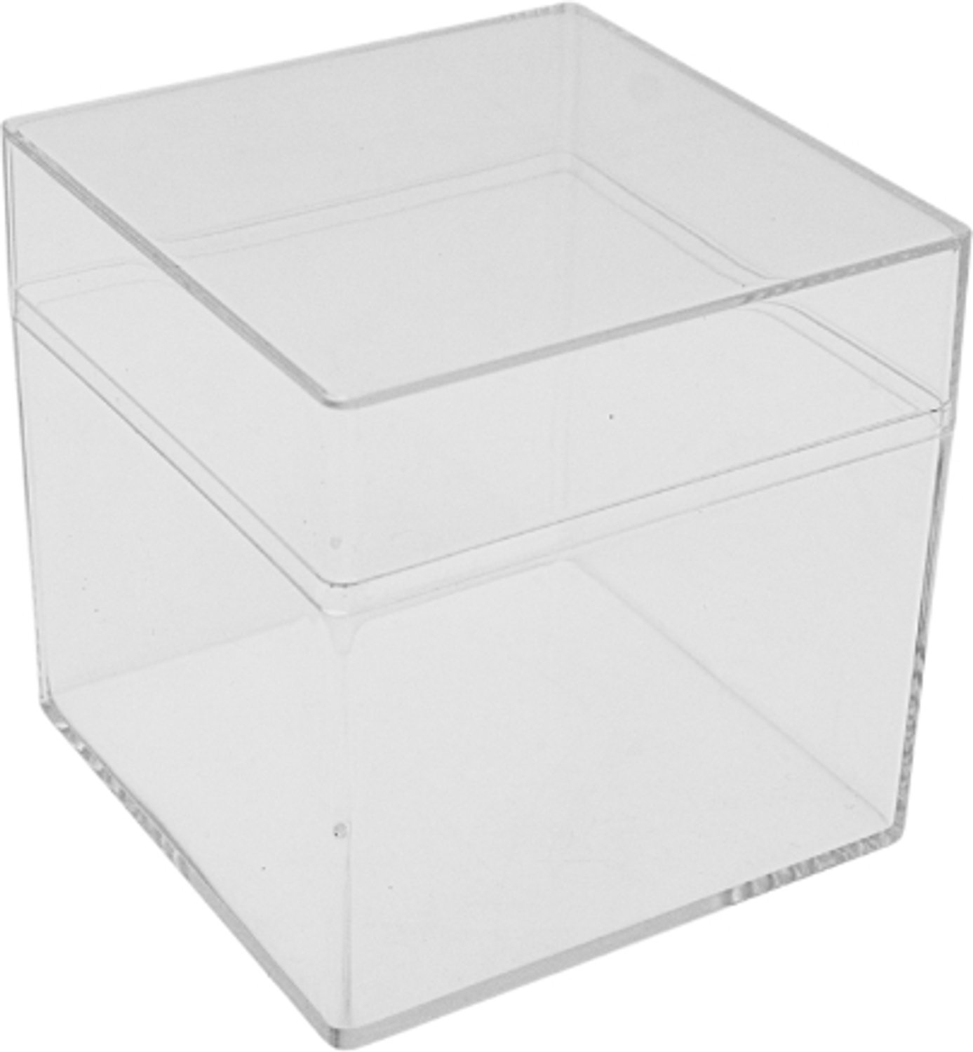 Plastic Kubus Doosje met deksel - 8cm - 6 stuks