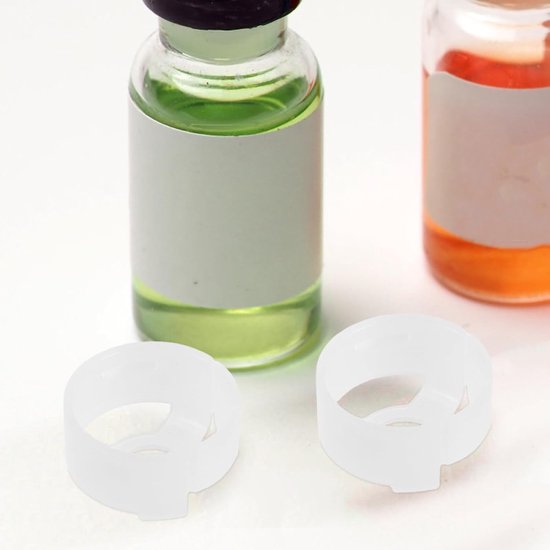 100 Stuks Frosted Tear Off Vial Caps Secure Flip Top Bottle Lids For Beauty And Laboratory Use Leakproof Dustproof Sealing Covers For Sample Storage And Travel — afbeelding 5