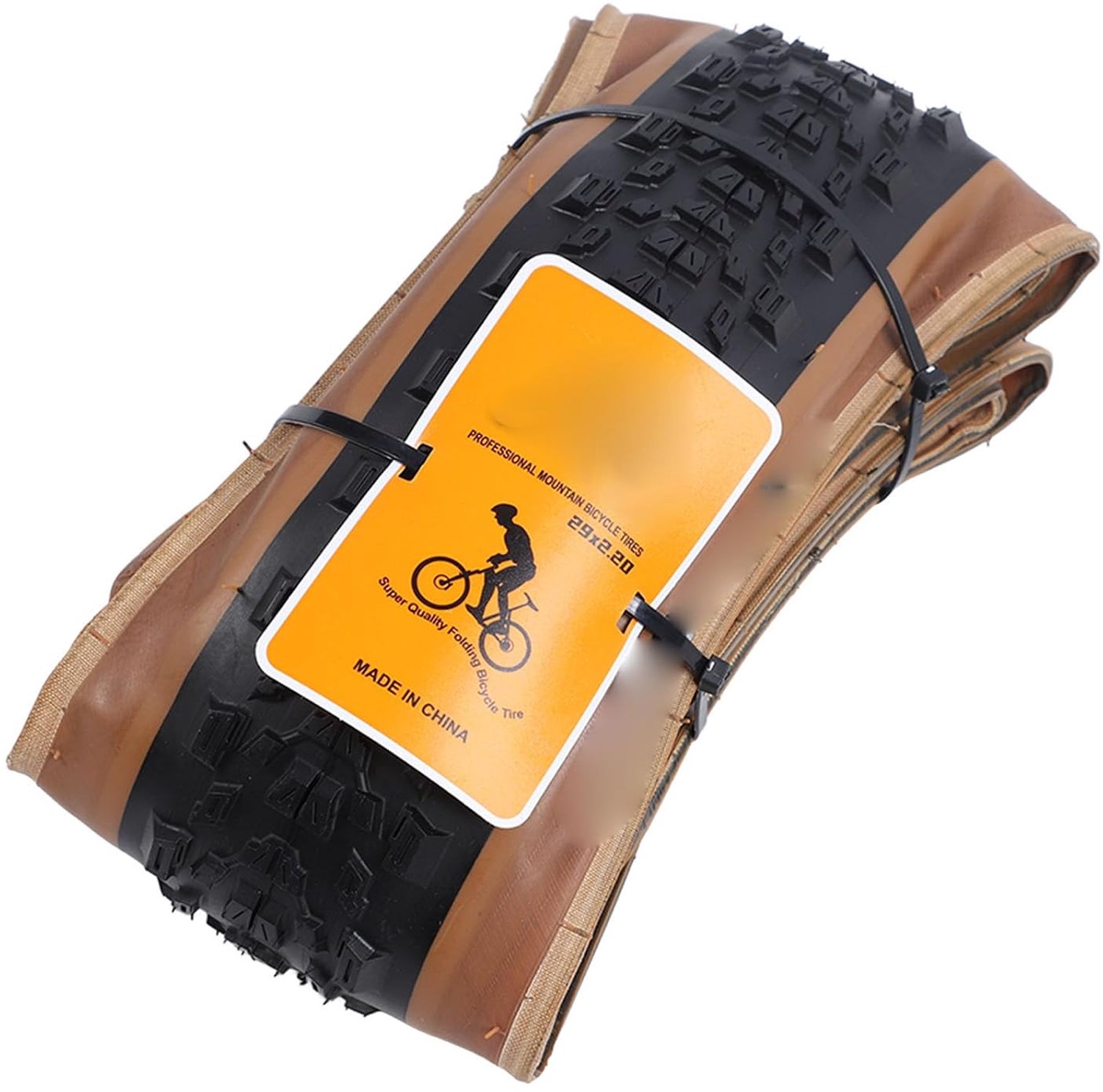 Vervangingsband voor Fietsen, Lekvrije Opvouwbare Fietsband, Schokabsorptie voor Gebruik Buitenshuis (Zwart geel)