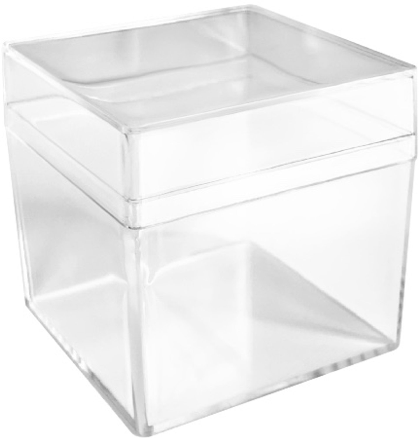 Plastic Kubus Doosje met deksel - 6cm - 12 stuks