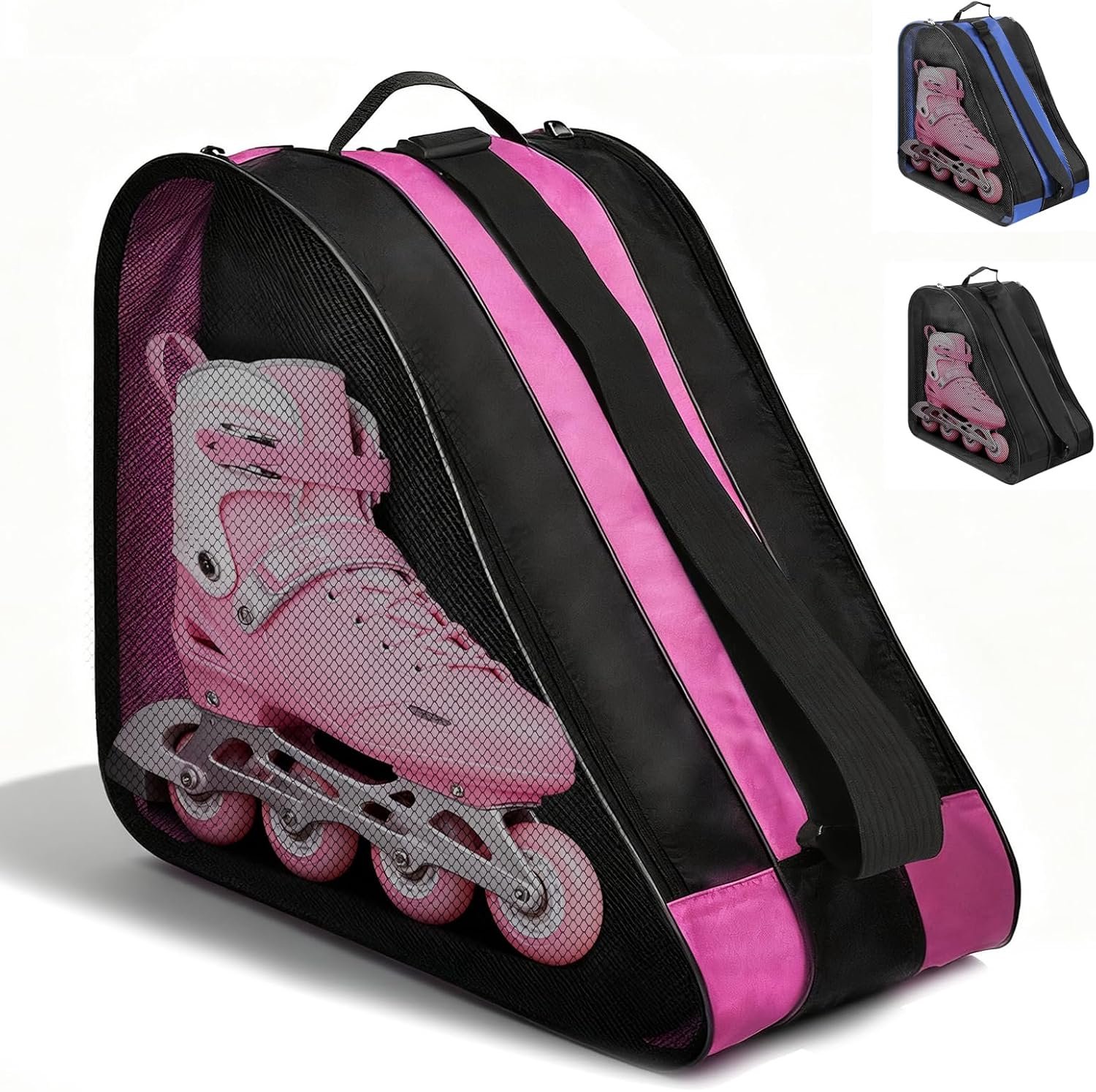 Schaatstas, kinderskatertas met verstelbare draagriem, ademende Ice Skate Bag, rolschaatstas, inline tas, schaatsen voor heren en dames