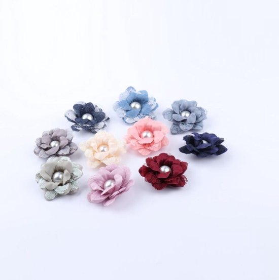 50 stuks kunstmatige bloemhoofden bruiloft woondecoratie accessoires 5,5 cm parel bloemhoofden esthetische faux bloemen decor ambachten, roze — afbeelding 2