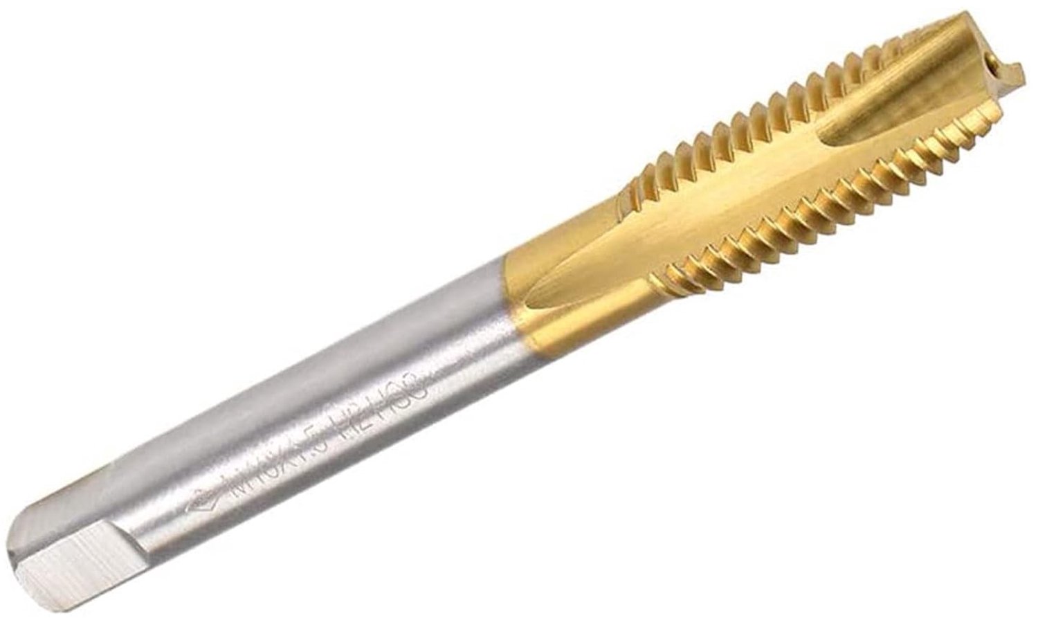 M10 x 1.5mm Helical Point Plug Tap voor Draadbewerking, HSS Titanium Coated, 3 Sleuven, Precisie Draadfrees voor Metaalbewerking
