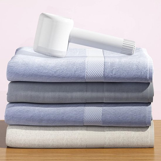 lyrlody Stof-pluisscheerapparaat met 6 messen en verborgen pluisrol, kleding, haarbalverwijderaar, roestvrijstalen lemmet, kindveilig, wit — afbeelding 5