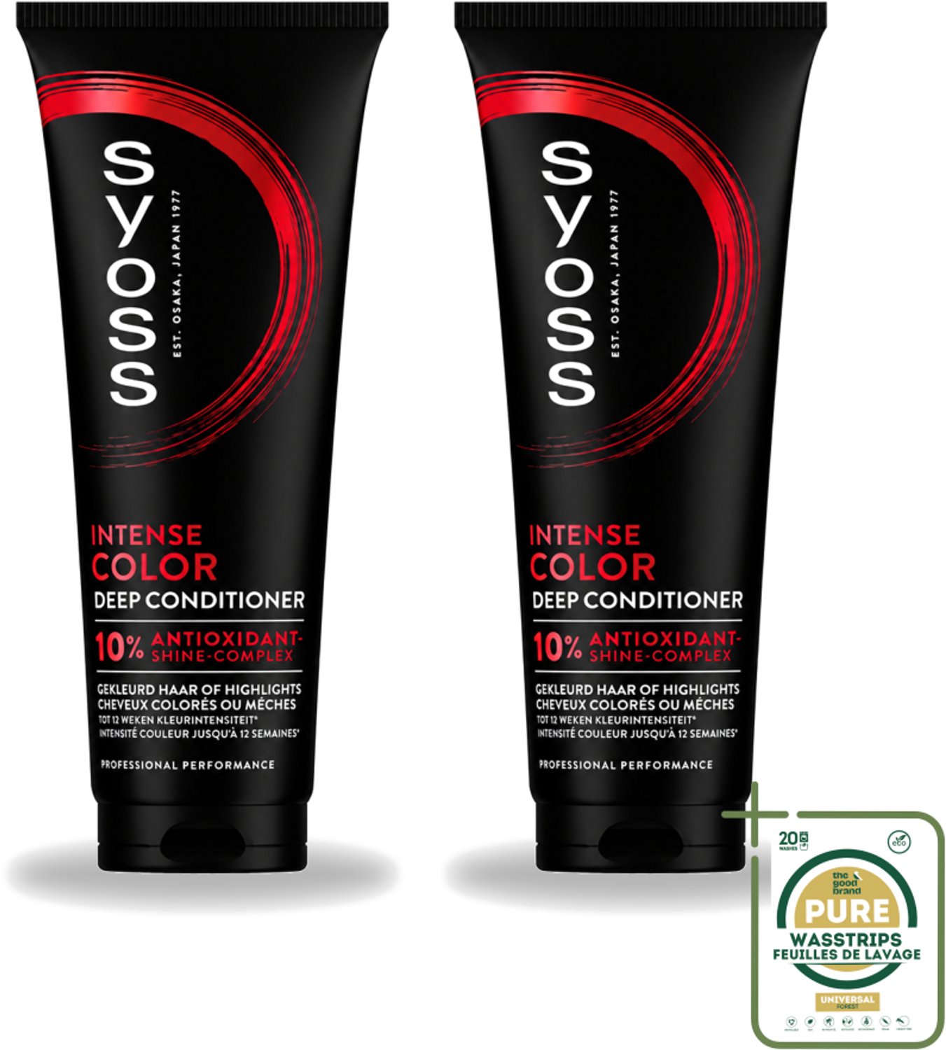 2 x Syoss - Intense Color - Deep Conditioner - Kleurbehoud tot 12 Weken - 250 ml - Wasstrips - Kleurbehoud - Gekleurd Haar - Haarkleur - Haarkleur Behoud - Haarkleur Intensiteit