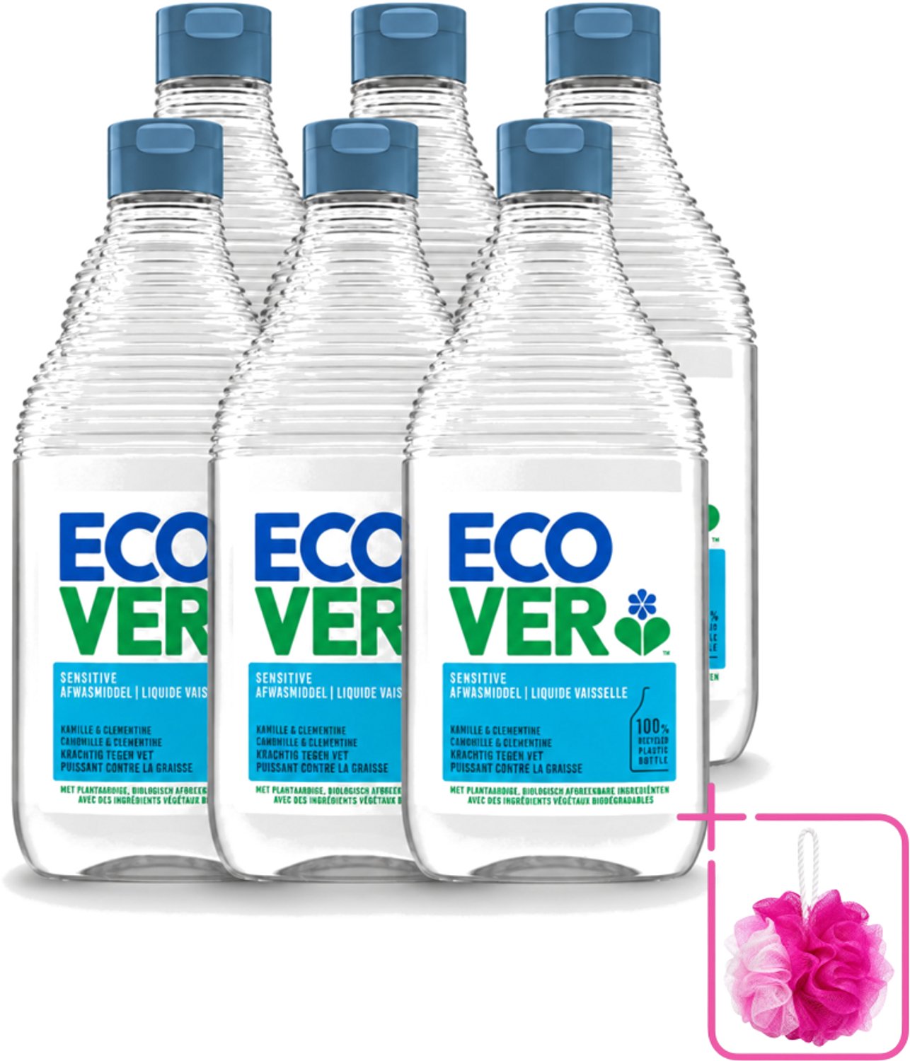6 x Ecover - Afwasmiddel - Kamille & Clementine - 950 ml - Bulkverpakking - Afwasmiddel kamille en clementine - Plantaardig afwasmiddel