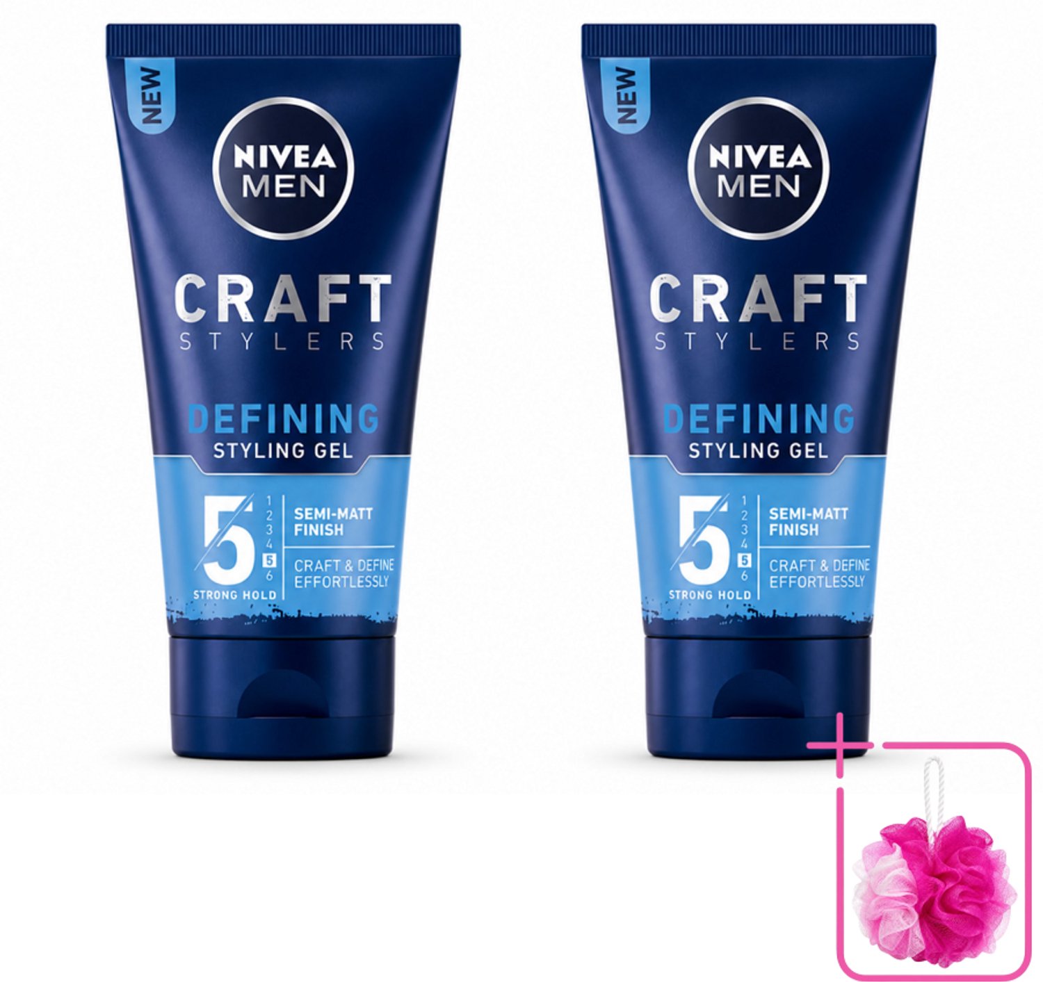 2 x NIVEA MEN - Styling Gel - Matte Finish - 150 ml - Bulkverpakking - Haarkleur - Douchemop - Haartypen