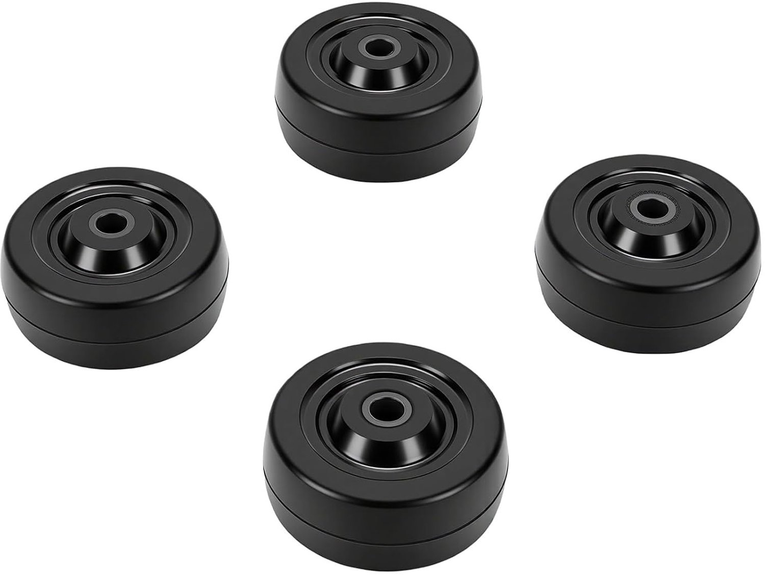 Zware 3 Inch Rubberen Zwenkwielen, Stille Rollende Vervanging voor