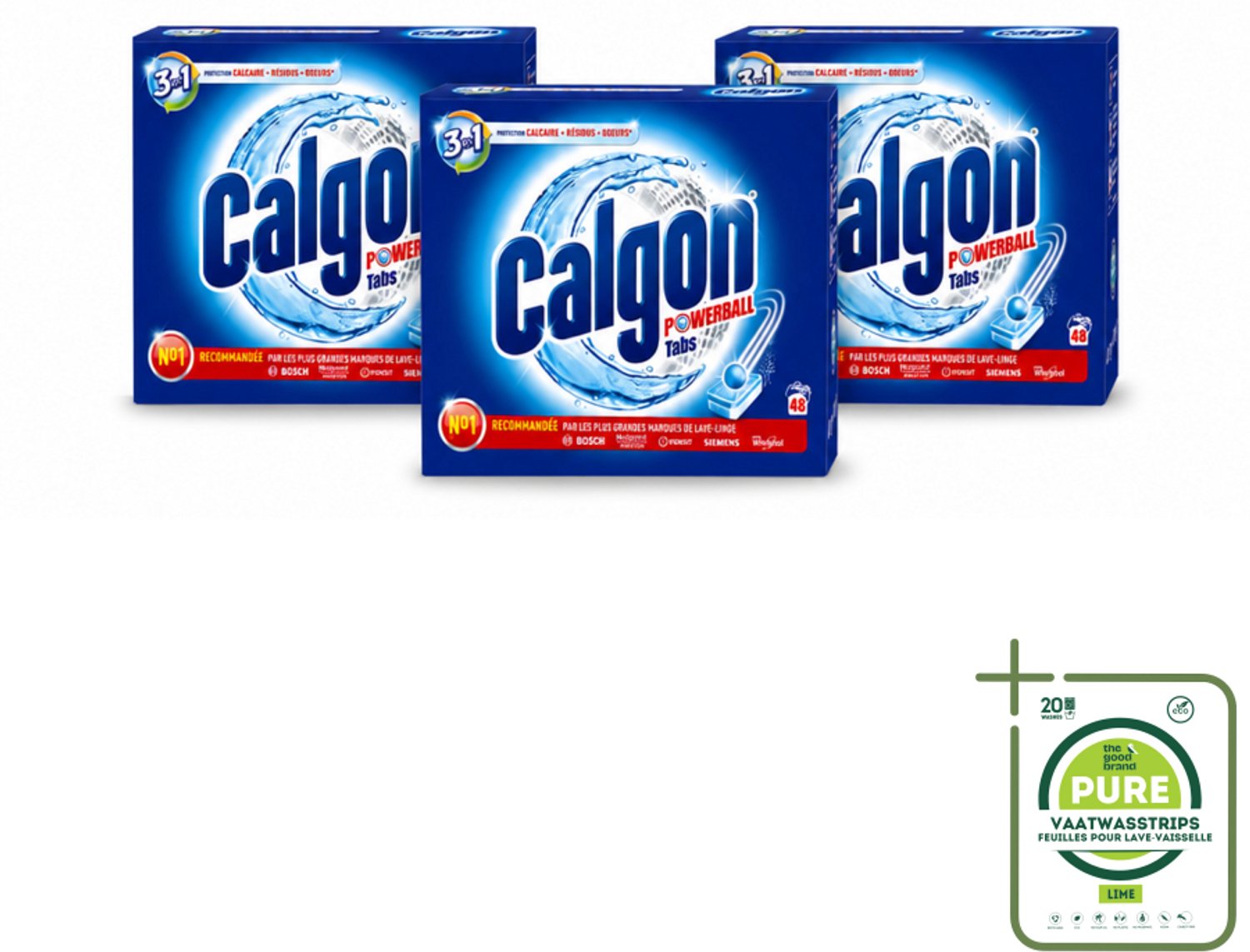 3 x Calgon - 3in1 Tabletten - 48 tabletten - Grootverpakking - Wasmachine Bescherming - Kalkaanslag Voorkomen - Vuilresten Verwijderen - Nare Geuren Bestrijden - Wasmachine Levensduur Verlengen