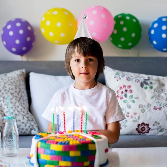 10 Stuks Delige Papieren Feestmutsen met Pompom Kleine Kegelhoedjes voor Verjaardagsfeestdecoraties Kinderverjaardagshoedjes voor Feestelijke Bijeenkomsten Speelse Groepsvieringen — afbeelding 2