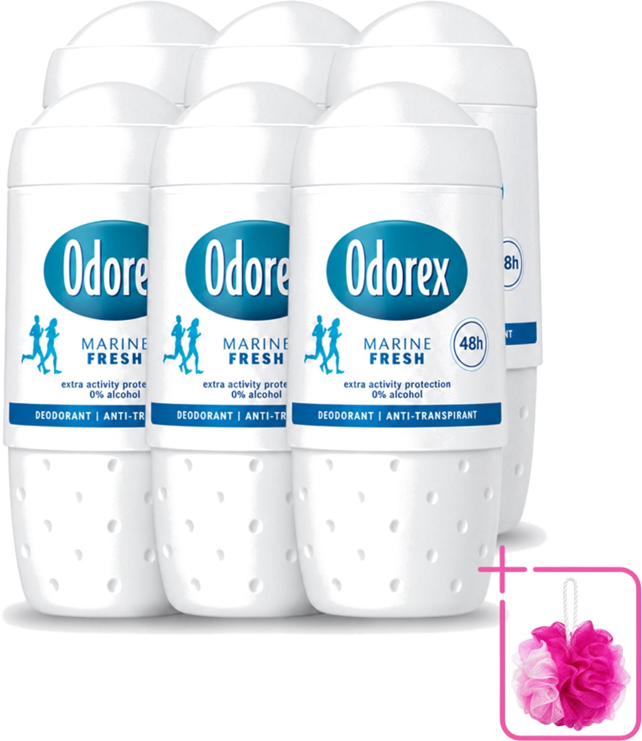 6 x Odorex - Deodorant Roller - Marine Fresh - Verfrissende Bescherming - 50 ml - Bulkverpakking - Deodorant - Alcoholvrij