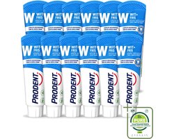 Prodent 12 x – Tandpasta – Wit + Fris – Complete Bescherming – 75 ml - Grootverpakking - Tandpasta - Glazuur Bescherming - Vlekverwijdering - Wittere Tanden - Mondverzorging