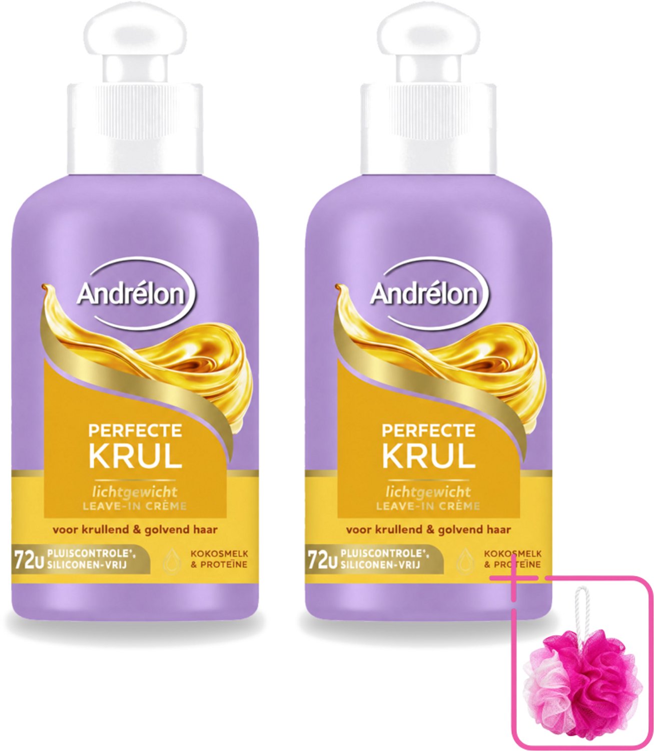 2 x Andrélon – Leave-In Crème – Perfecte Krul – 200 ml - Bulkverpakking - Krullen verzorgen - Douchemop - Krullen definiëren