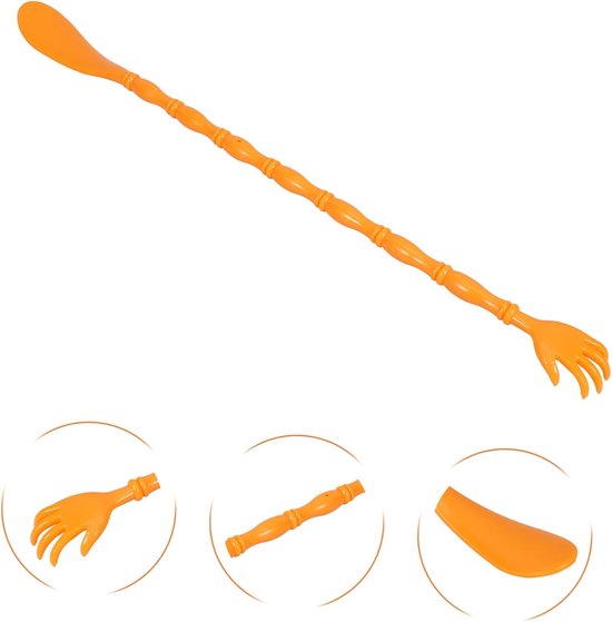 Handmatige Lange Back Scratcher met Schoenlepel Draagbare Rugkrabber voor Directe Jeukverlichting Veilig Oppervlak Geschikt voor Ouderen Zwangere Vrouwen Geschenk — afbeelding 3
