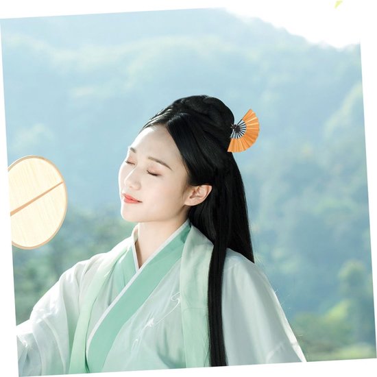 Vintage Chinese Fanfans Haarsteken Voor Vrouwen Elegante Haaraccessoires Met Metalen Haarknippen Voor Lange Haarstijlen Traditionele Haarknippen Voor Buns Feesten — afbeelding 3