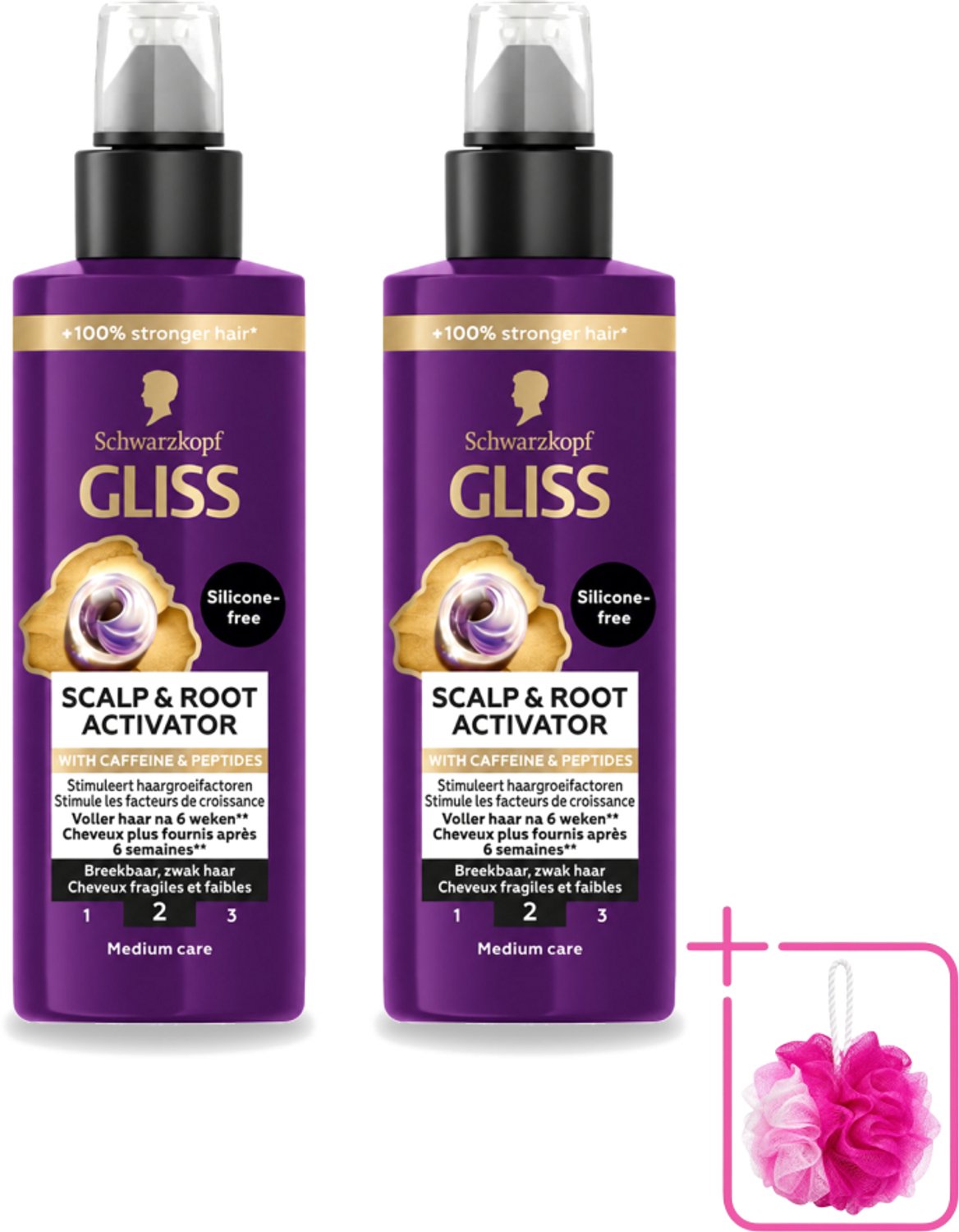 2 x Gliss - Scalp & Root Activator - Siliconenvrij - Voor Gezonde Hoofdhuid - 100 ml - Bulkverpakking - Haargroei activator - Douchemop - Haarwortel stimuleren