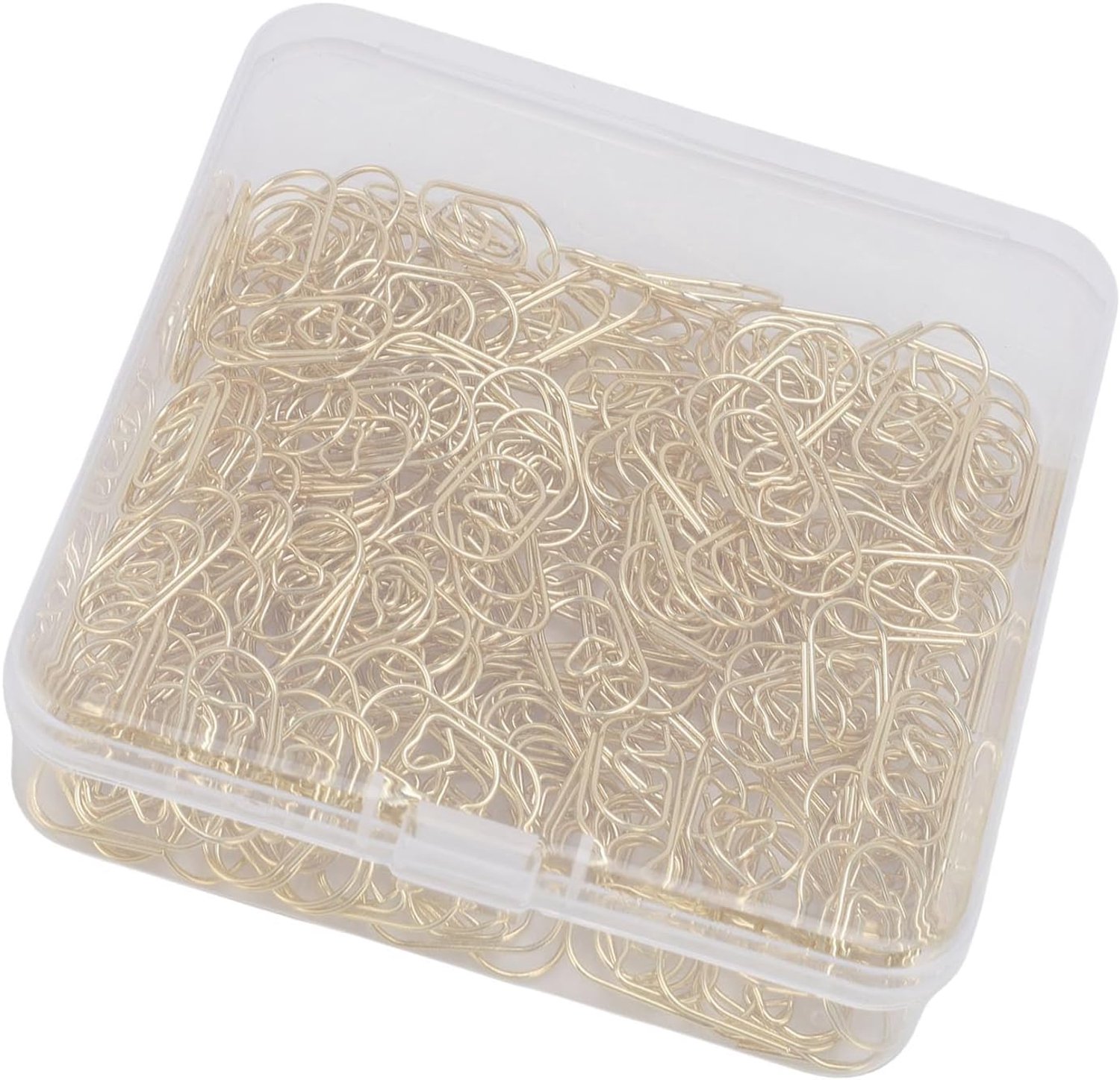Srliya Hartvormige Paperclips, 200 Stuks, Ijzermateriaal (Goud)