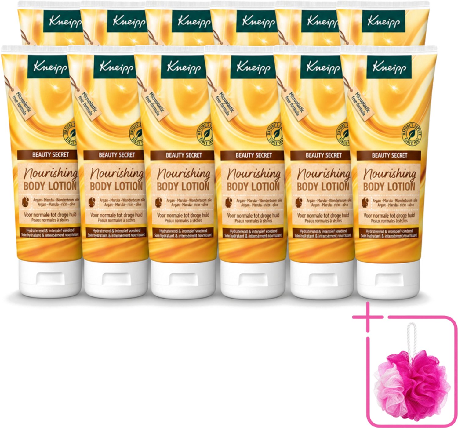 12 x Kneipp - Body lotion - Beauty Secret - Voor normale tot droge huid - 200 ml - Bulkverpakking - Beauty secret - Douchemop - Huidverzorging