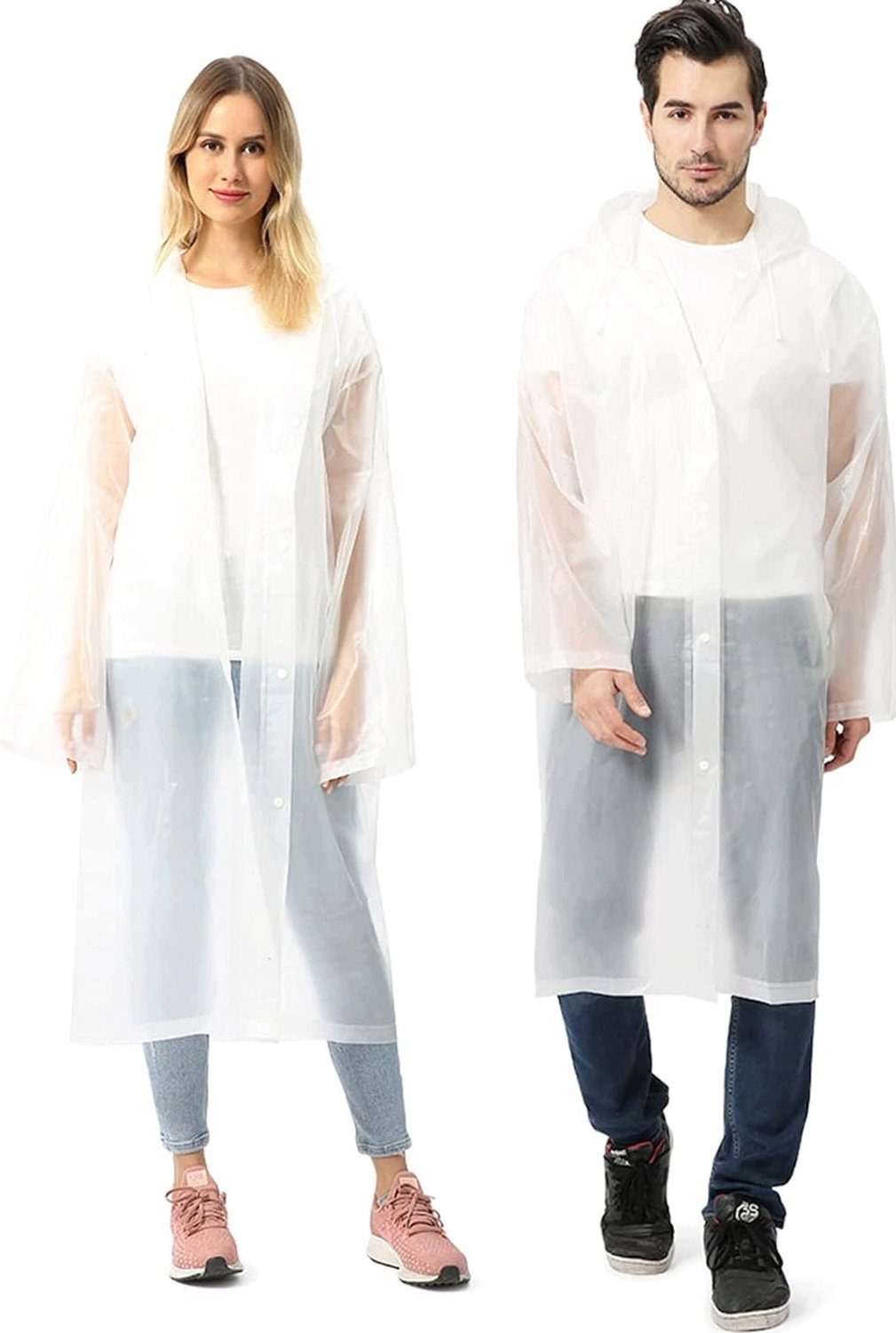 2x Waterdichte Regenponcho voor Volwassenen met Capuchon - Lichtgewicht EVA