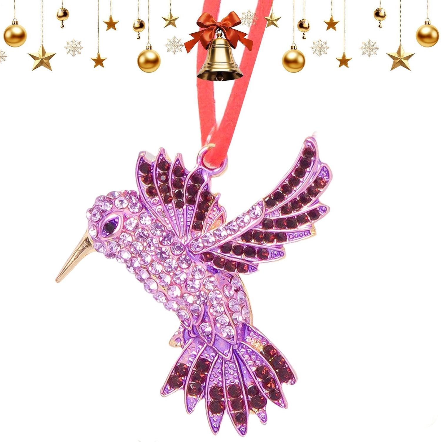 Kolibrie Kerstornament 3D Glinsterende Kerst Decoratie