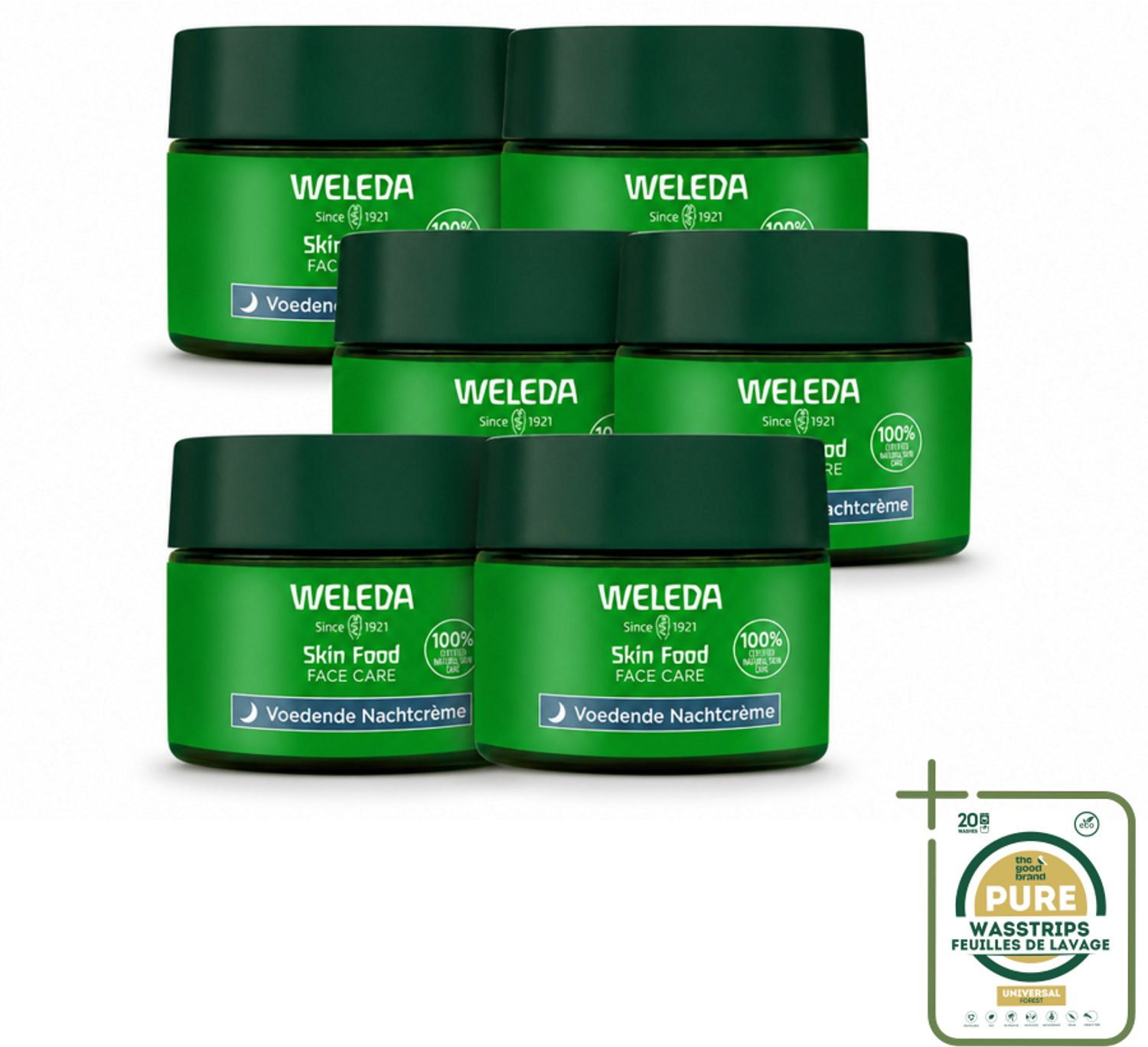 6 x WELEDA - Nachtcrème voedend - Skin Food - 40 ml - Nachtcrème - Voedende Crème - Huidherstel - Huidverzorging - Stralende Huid