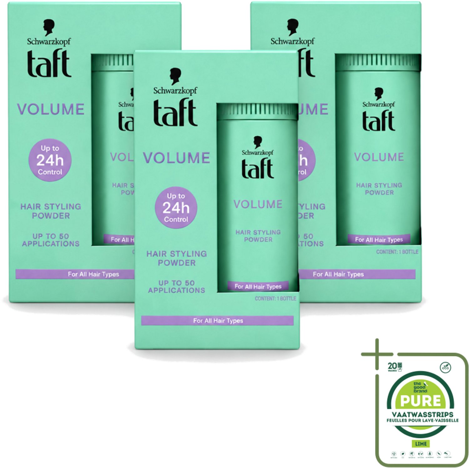 3 x Taft - Volume - Hair Styling Powder - Instant volume - 10 gr - Grootverpakking - Haarpoeder - Volume - Textuur - Direct Volume - Haartype