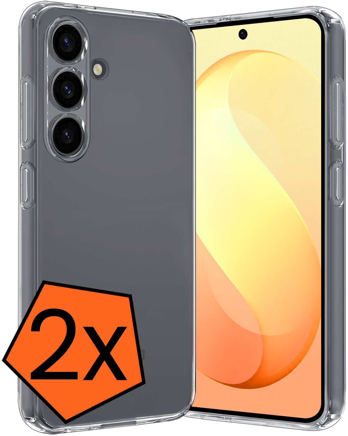 Hoes - 2 Stuks - Geschikt voor Samsung Galaxy S26 FE - Sterk & Shockproof - Case Siliconen - Back Cover - Telefoon Hoes - Transparant