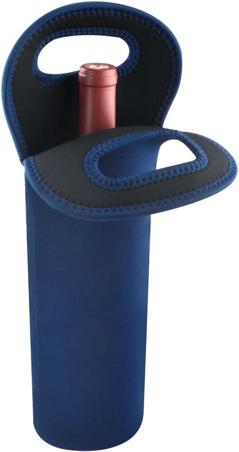 Slimme Geïsoleerde Koeltas voor Wijnflessen tot 750ml - Perfect voor Picknicks, Reizen en Uitjes (Blauw)