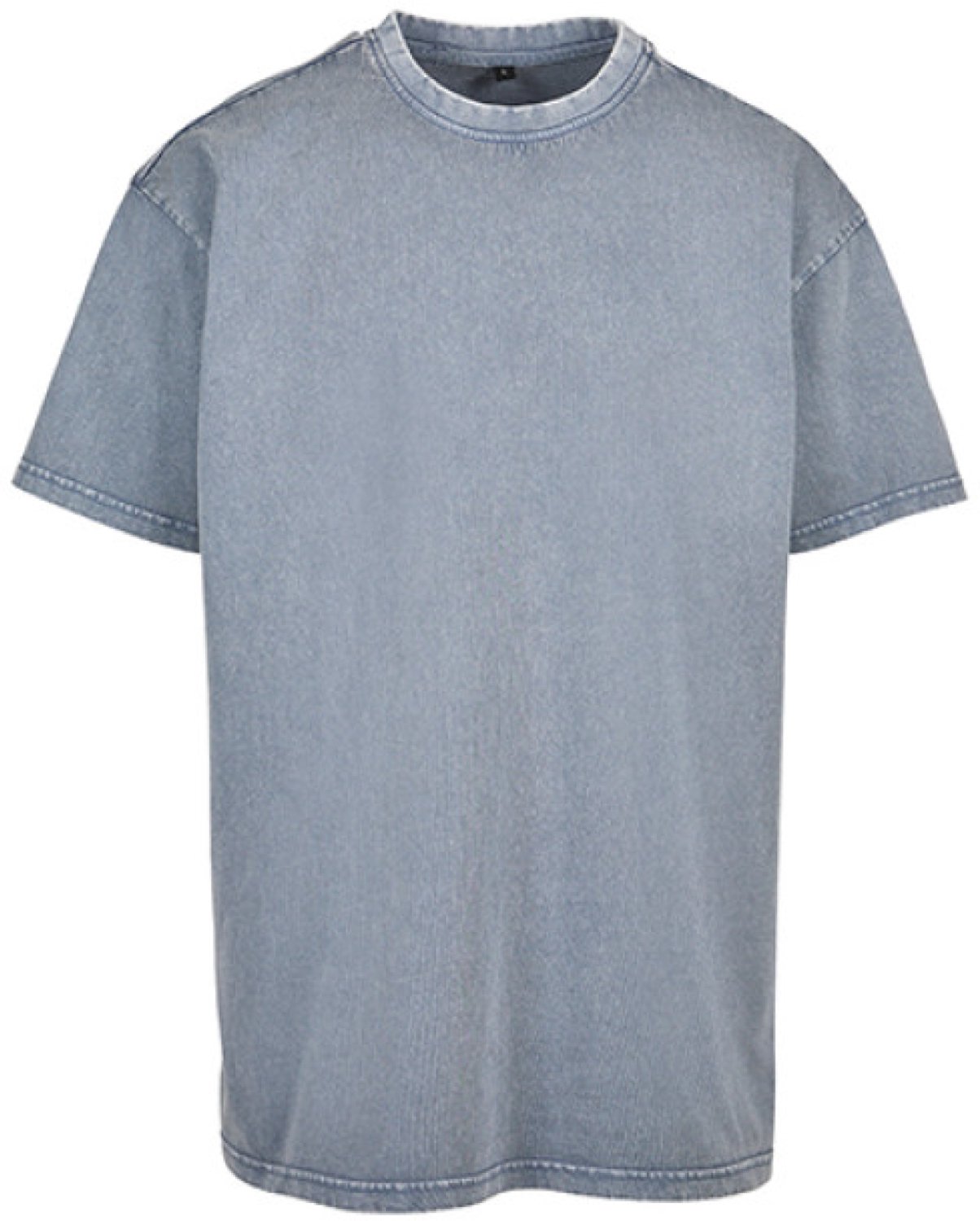 Build Your Brand - Acid Washed Heavy Oversize Tee - Vintage Blue - 5XL