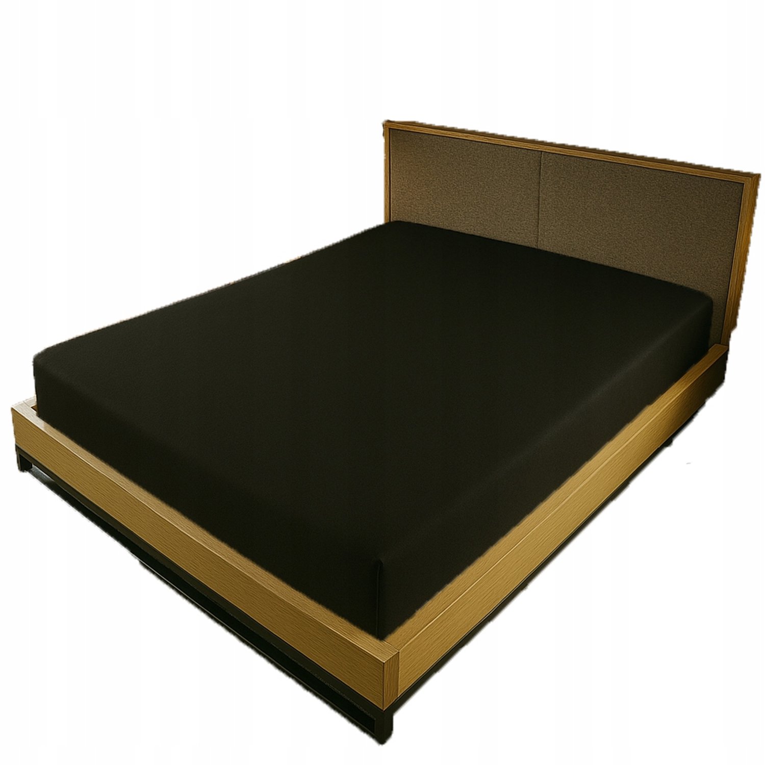 Kam-Pol Jersey Hoeslaken met Elastiek 70x90 Zwart - 100% Katoen