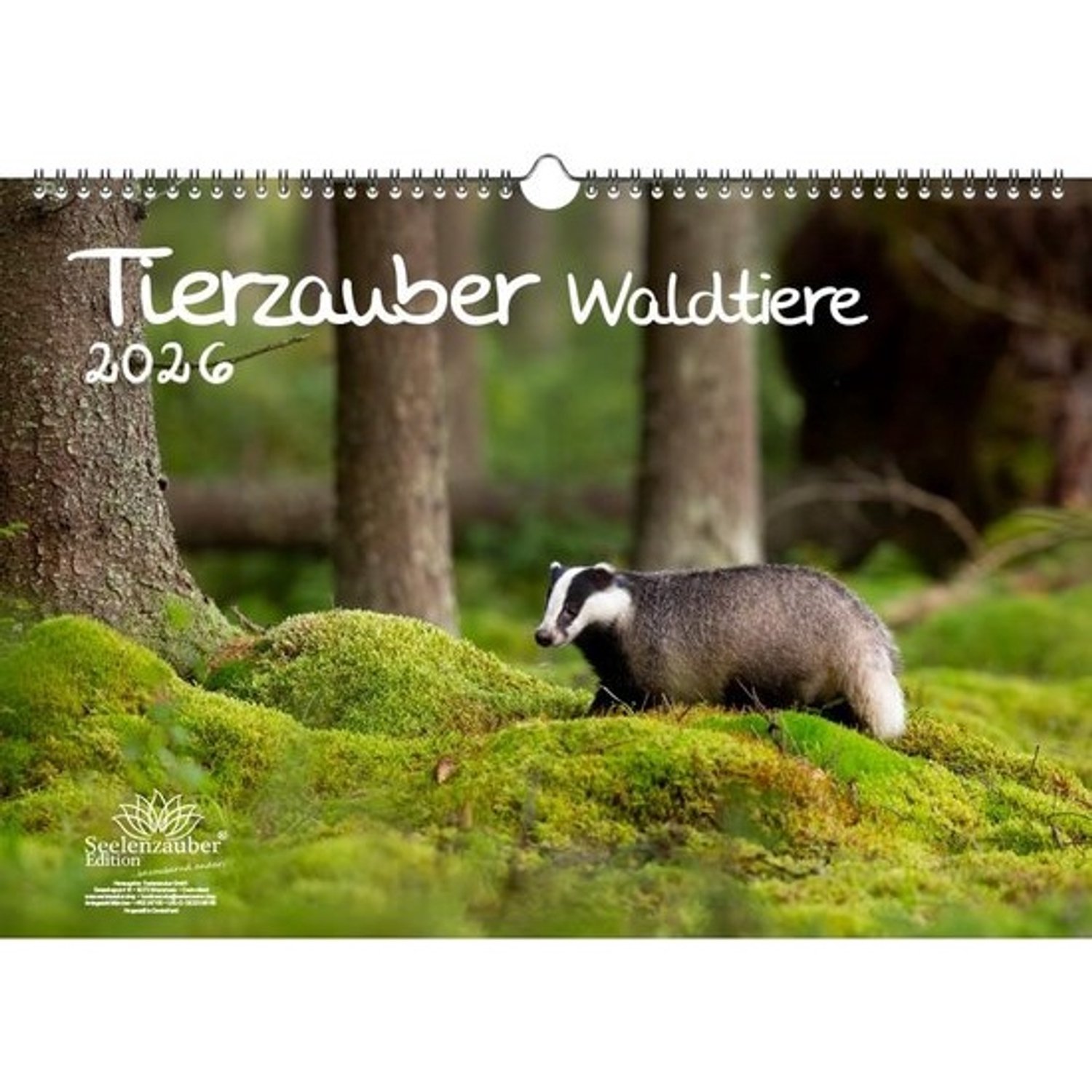 Wandkalender 2026 - Bosdieren - DIN A3 - Maandoverzicht - 12 verschillende dierenmotieven