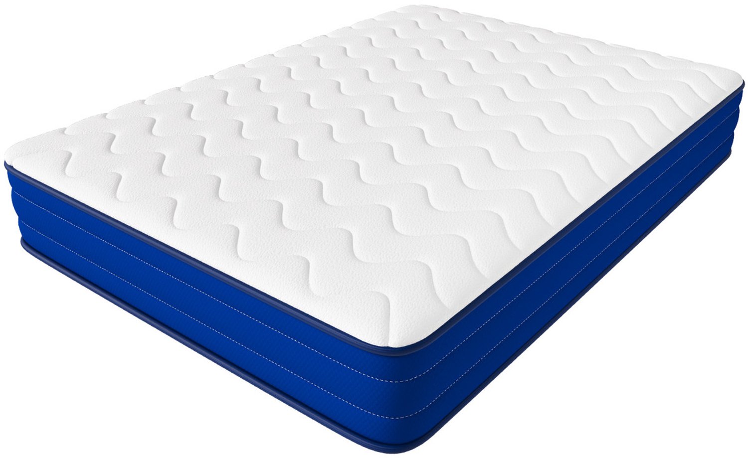 HOMAVO Matras 100x200x22 cm – Pocketveringmatras – 7 Ergonomisch Zones – HR Koudschuim – H3 hardheid – Oeko-Tex Standard 100 Blauw