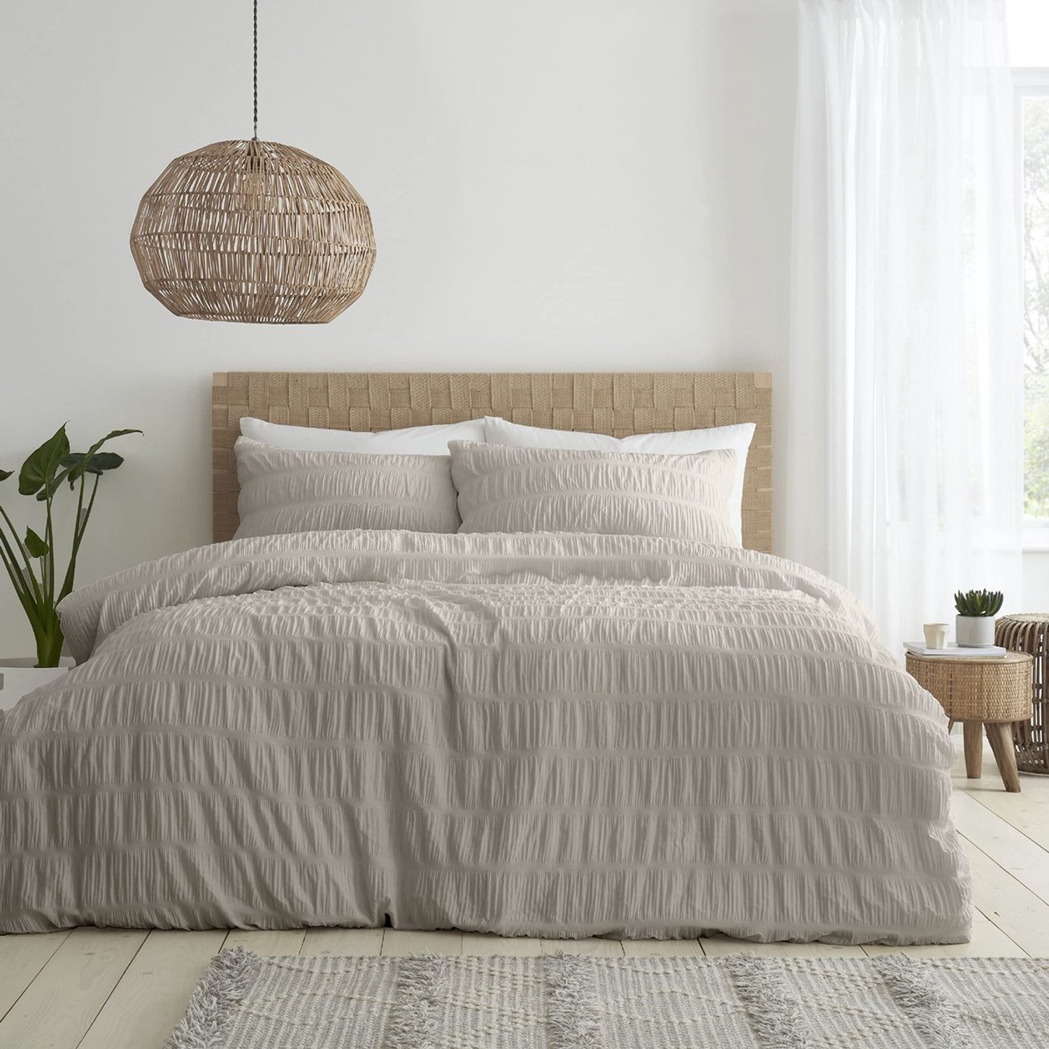 Duraxl Dekbedovertrek - 200 x 200 cm - 55% katoen 45% polyester - Naturel