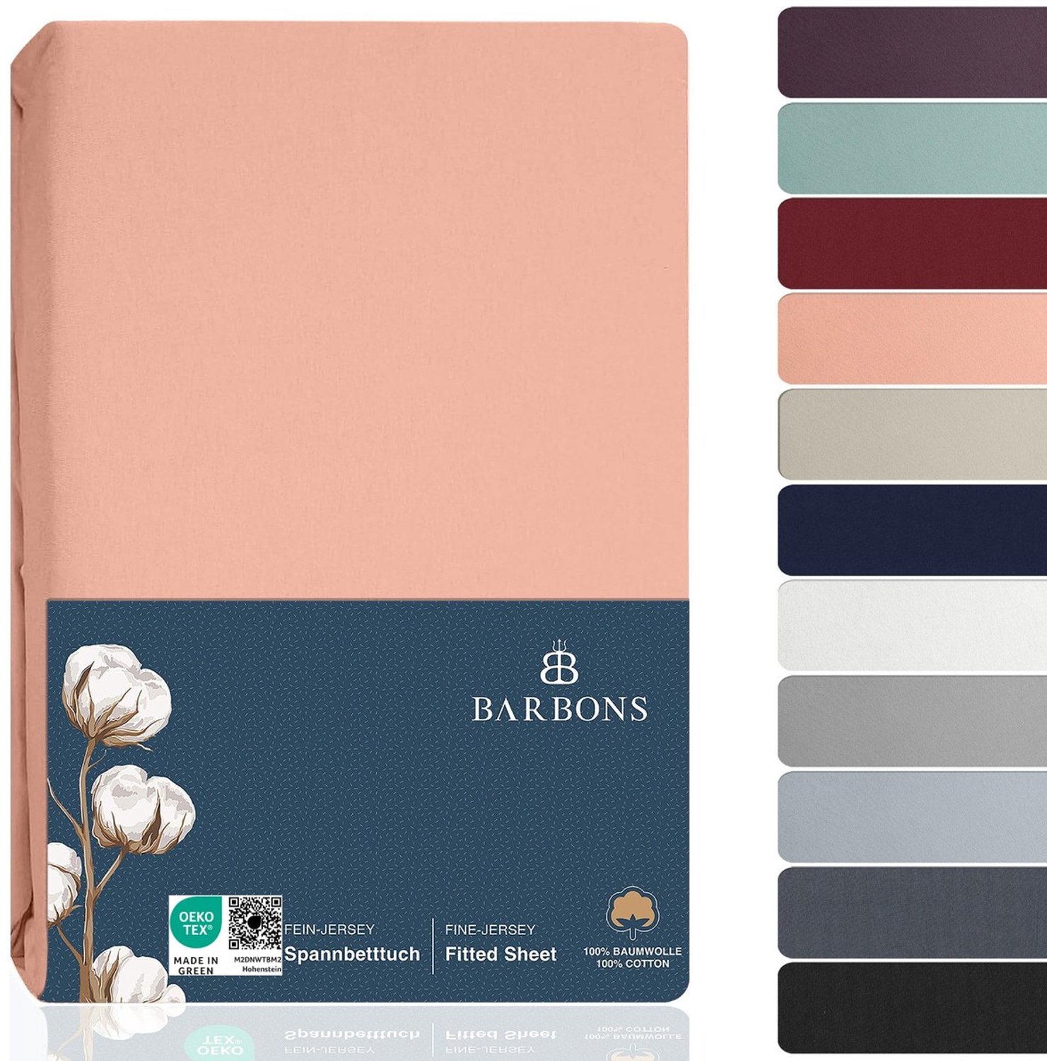 Duraxl Hoeslaken - 120 x 200 cm - 100% katoen - Roze