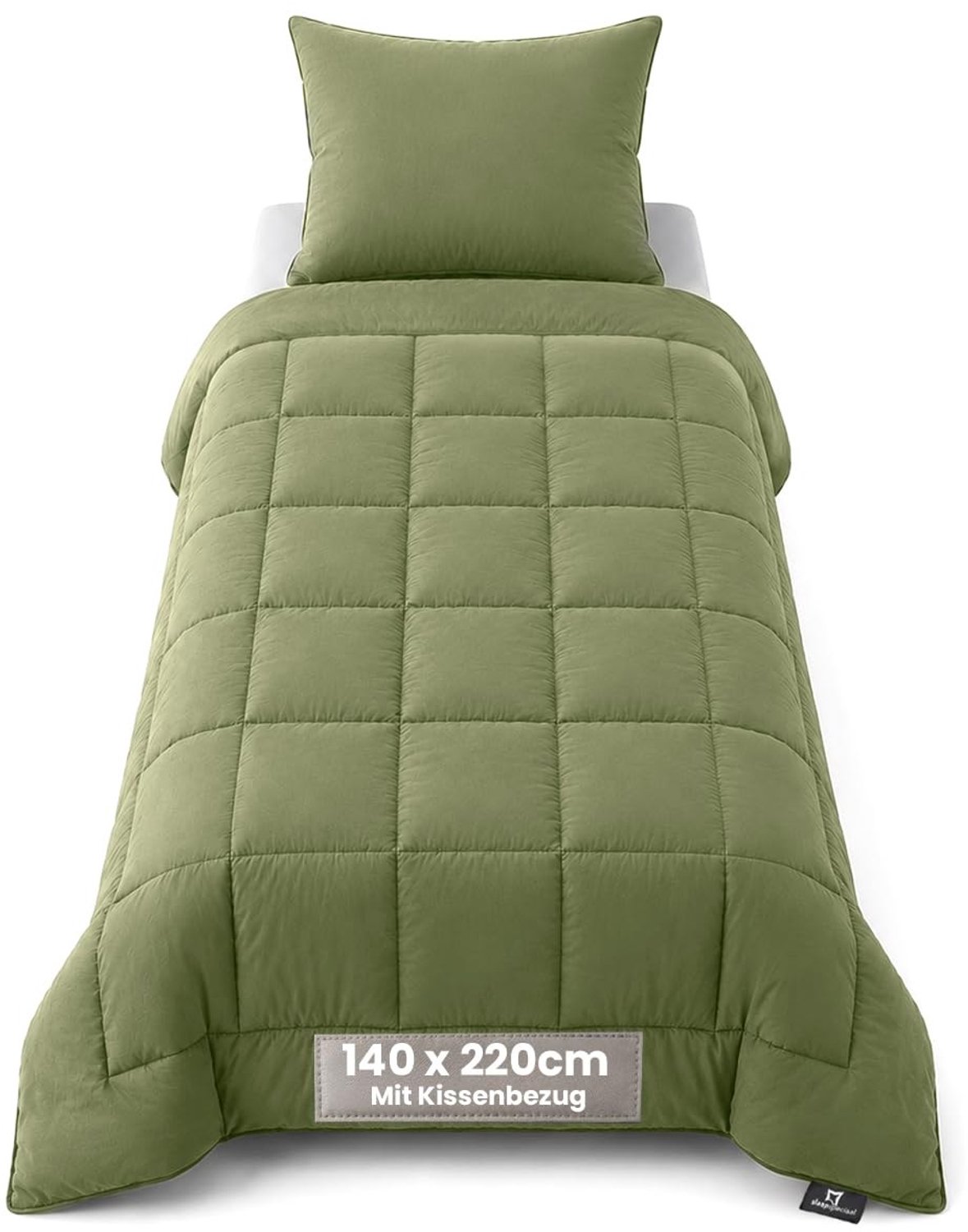 Duraxl Dekbed - Gelvezel - Groen - 140 x 200 cm