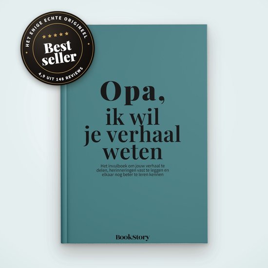 Opa, ik wil je verhaal weten – Invulboek voor opa | Origineel vaderdag cadeau & geschenk | Persoonlijk invulboek volwassenen