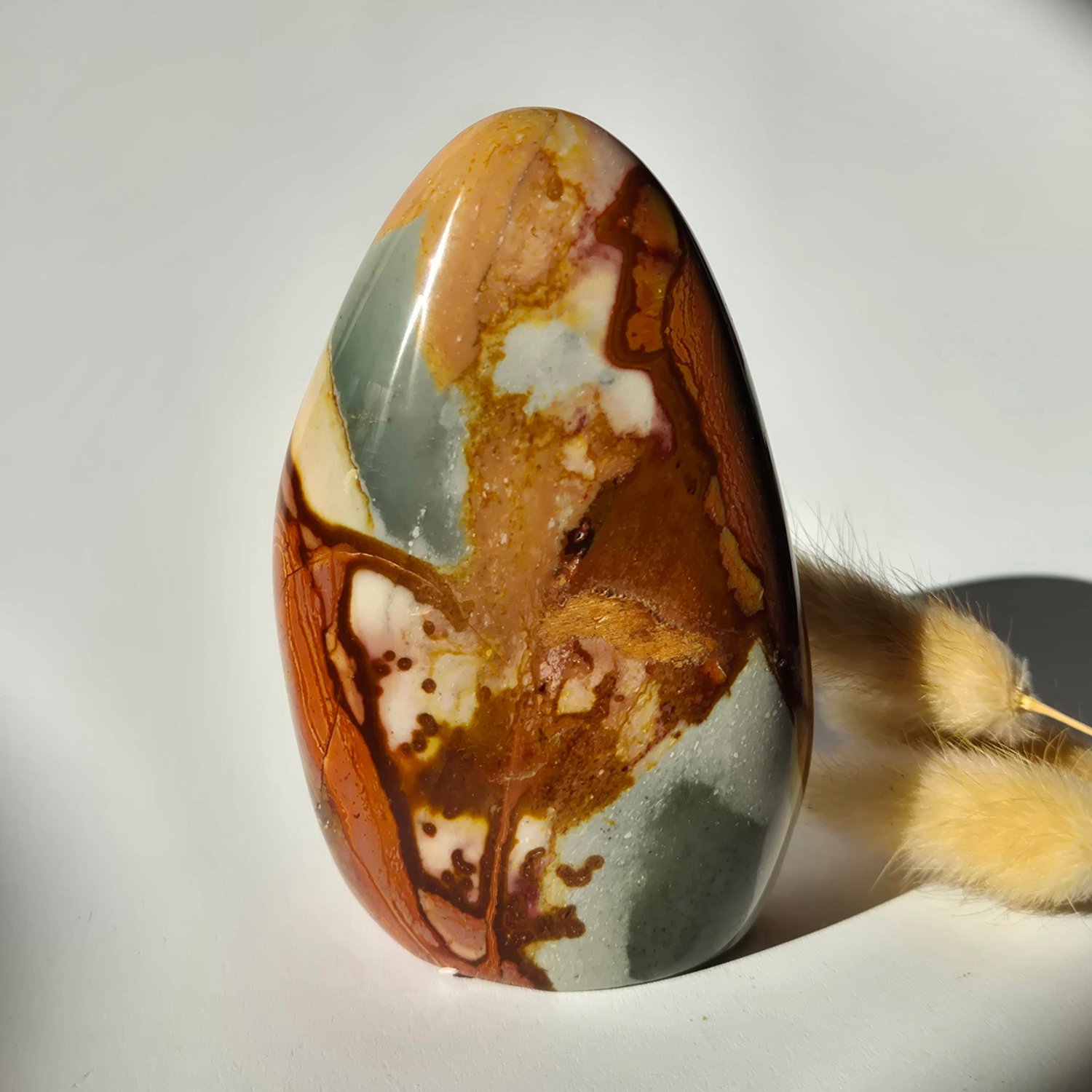 Moonlight Gemstones Edelsteen Spiritueel Statement piece Polychrome Ocean Jasper Freeform – 556g Meerkleurig